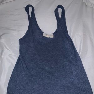 blue tank top